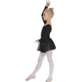 thumbnail image 6 of Oudiya Girls Long Sleeve Ballet Leotard Dance Dress Outfit with Shiny Skirt for Kids 3-11Y, 6 of 7