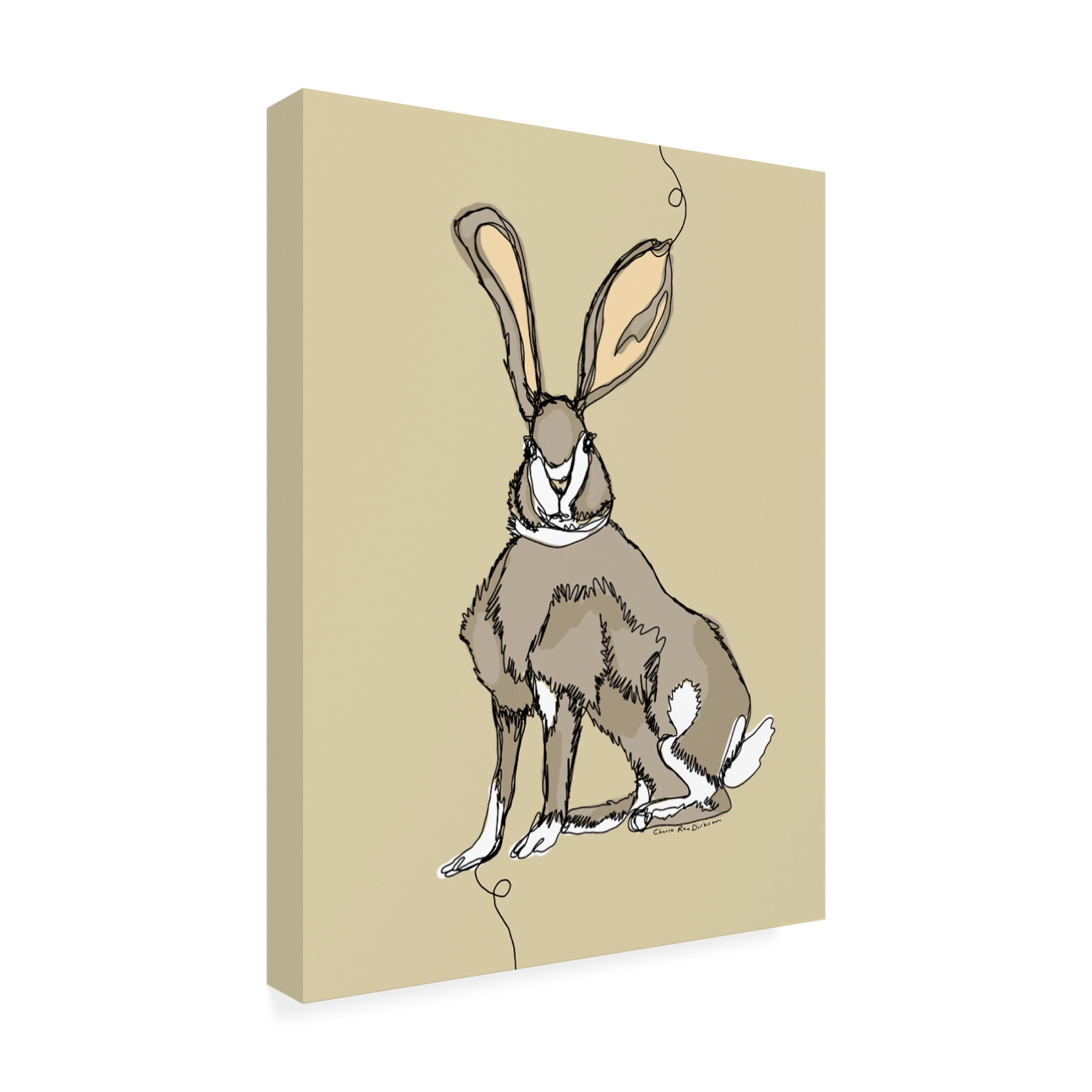 Canvas Wall Art - Cherie Roe Dirksen 'Rabbit' Wall Art for Living Room, Bedroom, or Office Décor by Trademark Fine Art - 18 x 24 Inches