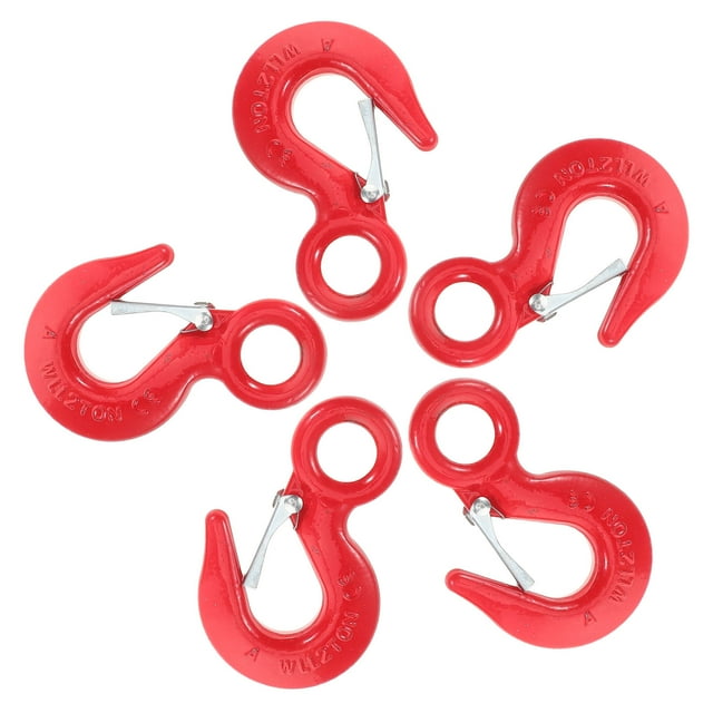 WHAMVOX 5Pcs Heavy Duty Red Swivel Hooks Lifting Hooks for Car Rigging and Practical Use