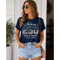 thumbnail image 4 of Olvira02 Unisex 250 Years of Freedom 1776-2026 American Flag Patriotic Family Matching Graphic T-Shirt, 4 of 6