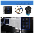 thumbnail image 6 of 12V Push Button Switch Blue Led Lights Bar + Wiring Fit For Toyota Prado 150s 2018 ~ RAV4 HiAce 2019 LandCruiser 300s, 6 of 7