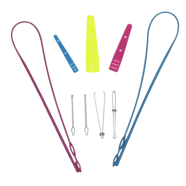 Gazechimp 9 Pieces Drawstrings Threader Sewing Loop Turner Hook Elastic Glides Guides, Size: Package 30cmx6.3cmx0.5cm