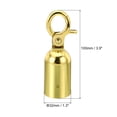 thumbnail image 2 of Unique Bargains 1.3' Stanchion Rope End Stopper Cord End Caps Barrier Rope End Cap Snap Hooks for Crowd Control, Golden, 2 of 6