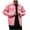 Pink, variant on Miluxas Men's Denim Jacket Distressed Ripped Slim Fit Stretch Trucker Jackets Classic Casual Denim Coat White