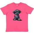 thumbnail image 3 of Inktastic Black Doodle Puppy Youth T-Shirt, 3 of 5