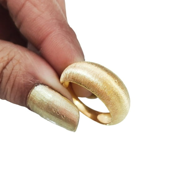 Gold Matte Finish Band Ring, Meditation Ring, 925 Sterling Silver Ring, Plain Unisex Ring, Art Fidget Ring, Handmade Jewelry, Christmas, Womans Band Ring, Anxiety Ring, Mans Band Gifts