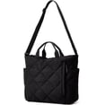 thumbnail image 2 of Kukuzhu Puffer Tote Bag Women Quilted Shoulder Crossbody Handbag Lattice Nylon Padded Hobo Cotton Puffy Purse Casual Satchel, 2 of 8