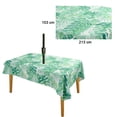 thumbnail image 4 of Dinheiro Mantel para exteriores con estampado botánico, tela de poliéster a prueba de derrames, con cremallera y orificio para sombrilla para decoración de mesa de patio y jardín, 4 of 8