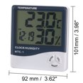 thumbnail image 3 of TermÃ³metro Digital De VisualizaciÃ³n De Humedad Con TermÃ³metro Con HigrÃ³metro-Reloj. Unique Bargains indicadores de temperatura industriales y cientÃ­ficos, 3 of 3
