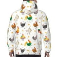 thumbnail image 7 of Lsque Funny Chicken Pattern Casual Men's Hoodie,Hooded Sweatshirt with Kangaroo Pocket,Pullover Hoodie-XX-Large, 7 of 7