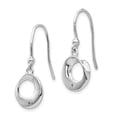 thumbnail image 2 of 925 Sterling Silver Diamond Shepherd Hook Dangle Earrings Drop, 2 of 7