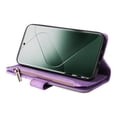 thumbnail image 2 of Wallet Case for Xiaomi 14 Pro, PU Leather Zipper Storage Bag Kickstand Shockproof Flip Cover for Xiaomi 14 Pro, 2 of 5