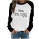 thumbnail image 1 of Moda mujer suelta cuello redondo casual manga larga impresa señoras sudadera tops Pompotops gfhjh17703, 1 of 5