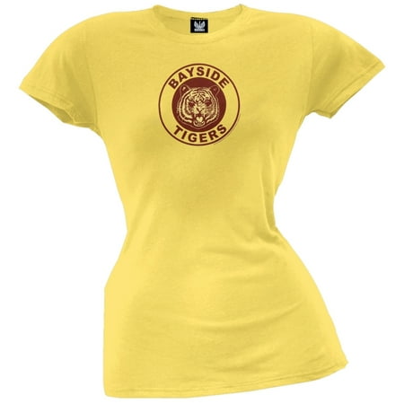 - Saved By The Bell - Bayside Tigers Juniors Yellow T-Shirt