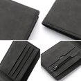 thumbnail image 5 of Cartera para hombre, corta, con cremallera, sencilla, de piel suave, ligera, estilo vintage, para estudiantes, 5 of 5