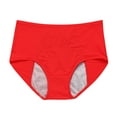 thumbnail image 2 of Women's High Waisted Cotton Underwear Soft Breathable Panties Stretch Briefs Ladies Panties Red L, 2 of 7
