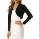 thumbnail image 4 of INSPIRE CHIC Cárdigan Corto de Terciopelo con Cuello de Solapa y Manga Larga Abierto para Mujeres 3XL Negro, 4 of 6