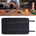 thumbnail image 3 of Chef Knife Roll Storage Bag Foldable Oxford Cloth Cutter Carrying Bag Portable For Cook Baker Portable Handle, 3 of 8