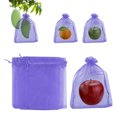 thumbnail image 1 of Uxcell 100 Pack Fruit Protection Bags - 6x8 Inch Fruit Netting Bags with Drawstring Apply to Plants(Light Purple), 1 of 7
