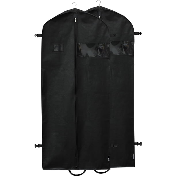Bolsa de viaje para ropa Simple Houseware, paquete de 2 unidades, 60 pulgadas, negra