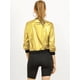 thumbnail image 5 of Disfraz De Halloween PaMujer, Brillante, Holográfico, Brillante, Metálico, Ligero, Brillante, ChaqueDe Bombardero Oro S, 5 of 6