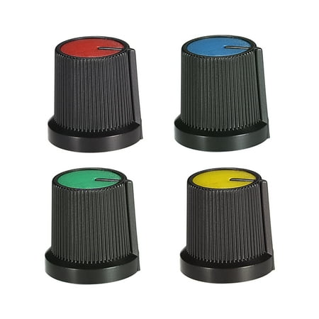 40 pcs 6mm Shaft Hole Knob for Speaker Effect Pedal Amplifier Potentiometer Knob 4 Colors x 10Pcs