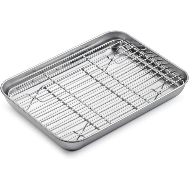 Baking Sheet with Cooling Rack Set, Set of 2 [1 Sheet+1 Rack], Size 10