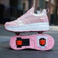 thumbnail image 2 of Yunkctuk Kids Roller Skate Shoes with 2 Detachable Wheels, Sneakers for Boys Girls Birthday Thanksgiving Christmas Day, 2 of 6