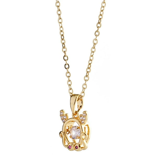 CAIROYAR Collar inteligente para mujer, lindo animalito, cadena de clavícula de acero de titanio y