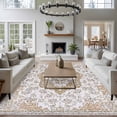 thumbnail image 3 of 5'x7' Area Rugs for Living Room Bedroom, Brown Boho Washable Rug Carpet Runner Indoor Outdoor, Vintage Abstract Art Floral Ethnic Tribe Non Slip Floor Mats Area Rug for Kitchen, Nursery, 3 of 8