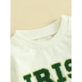 thumbnail image 6 of Baby 2Pcs Irish Boys Day Outfits 3 6 12 18 24 Months 2T 3T Toddler Boy St Patricks Day Clothes Long Sleeve Letter Embroidery Sweatshirt and Pants Set, 6 of 9