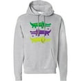 thumbnail image 2 of Inktastic Mardi Gras Holiday Alligators Adult Hoodie Sweatshirt, 2 of 4