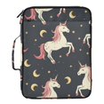 thumbnail image 2 of Haosy Accordion File Organizer Zipper Binder 500 Sheet 6-Tab Expanding File Folder Multi-Pocket 1.2 Inch 3 Ring Unicorn Moon Star, 2 of 7