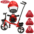 thumbnail image 3 of Triciclo Evolutivo para Niños Asiento Giratorio 360 Torreta con Luz y Sonido Bastón de Empuje Soporta Hasta 30 kg - Rojo, 3 of 7