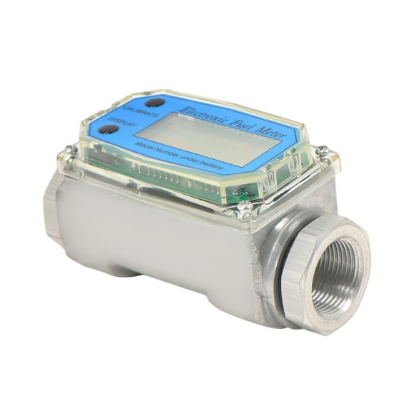 findmall 1" Digital Turbine Flow Meter 2.6-26 GPM w/ 3/4 Interface for Liquid Flow Meter
