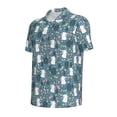 thumbnail image 2 of Balery Forest Rabbit Printed Men’s Short Sleeve Polo Shirt, Midweight Men's Shirt,Golf Polo shirts -3X-Large, 2 of 9