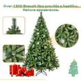 thumbnail image 6 of Clearance! Christmas Trees Pre-Lit for Home, 7.4ft Realistic Artificial Christmas Tree Decoration with 500 LED Lights, 1300 Tips Premium Hinged Christmas Spruce Tree with Solid Metal Stand, 6 of 10