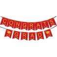 thumbnail image 2 of 2026 Graduation Decorations Congrats Grad Banner, 2026 graduations party decorations Graduation Banners Congrats Grad Banner for Congratulation Graduations Party Supplies, School, Home (Gold&Red), 2 of 9