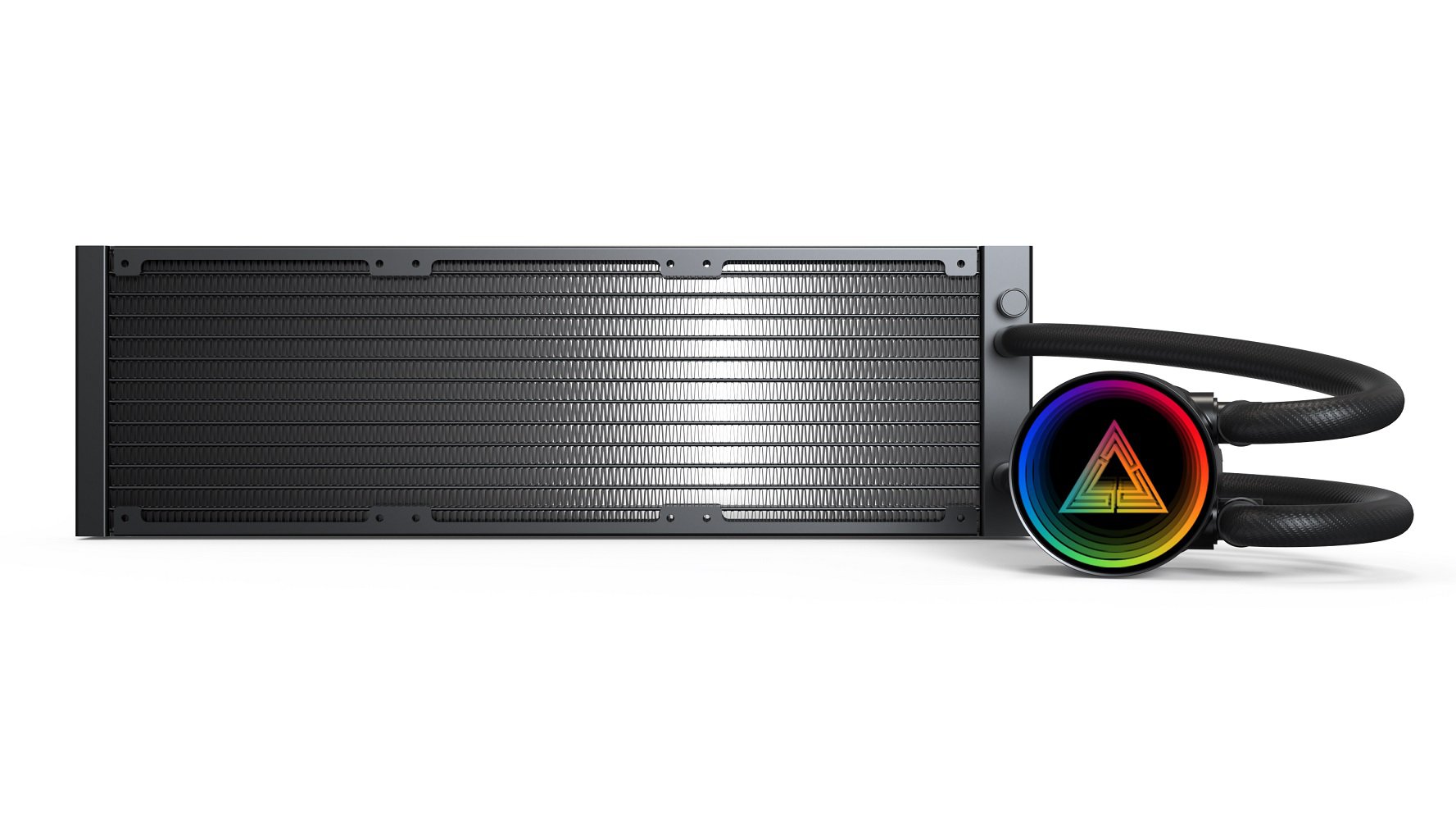 MONTECH Lightflow ARGB 360 Black Ultra-Quiet AIO Liquid CPU Cooler, 3100RPM Pump
