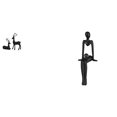 thumbnail image 1 of Estatua de reno, figura de ciervo de resina, escultura de pensador abstracto, adorno coleccionable, diseño artístico hueco, adecuada para oficinas, sa, 1 of 8