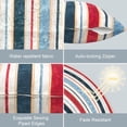 thumbnail image 3 of Outdoor/Indoor Lumbar Pillow Covers, Patio Decorative Lumbar Pillow Covers, All Weather Cushion Cases for Sofa, Patio Couch Decoration 12x20, 2 Pack, Stripe Red Blue, 3 of 6