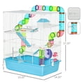 5-Tier Hamster Cage with Tubes, Tunnels, and Carry Handles for Small ...