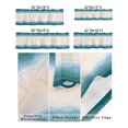 thumbnail image 3 of Kitchen Cafe Valance Curtain for Small Windows,Wave Line Blue Ombre Rod Pocket Short Valances Minimalist Abstract Ocean Beach Window Treatment Panel for Living Room/Bedroom/Bathroom,42x12in, 3 of 9