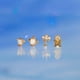 thumbnail image 5 of Juego de pendientes con forma de vela geométrica, pendientes de plata con pasador en forma de botella de agua y circonitas microengastadas que conservan el color oro rosa para mujer, 5 of 6