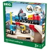 BRIO 33210 Rail and Road Loading Set | 32 Piece Train Toy with Accessories and Wooden Tracks for Kids Age 3 and Up