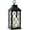 Textured Black Vintage Lantern - PP Metallic Coating, variant on 13.5" Black Vintage Candle Lantern with LED Pillar Candle and Timer - IP44 Waterproof Porch Light - Tabletop Lantern Decorative Outdoor