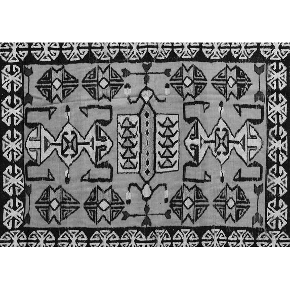 Ahgly Company Indoor Rectangle Abstract Gray Modern Area Rugs, 7' x 9'