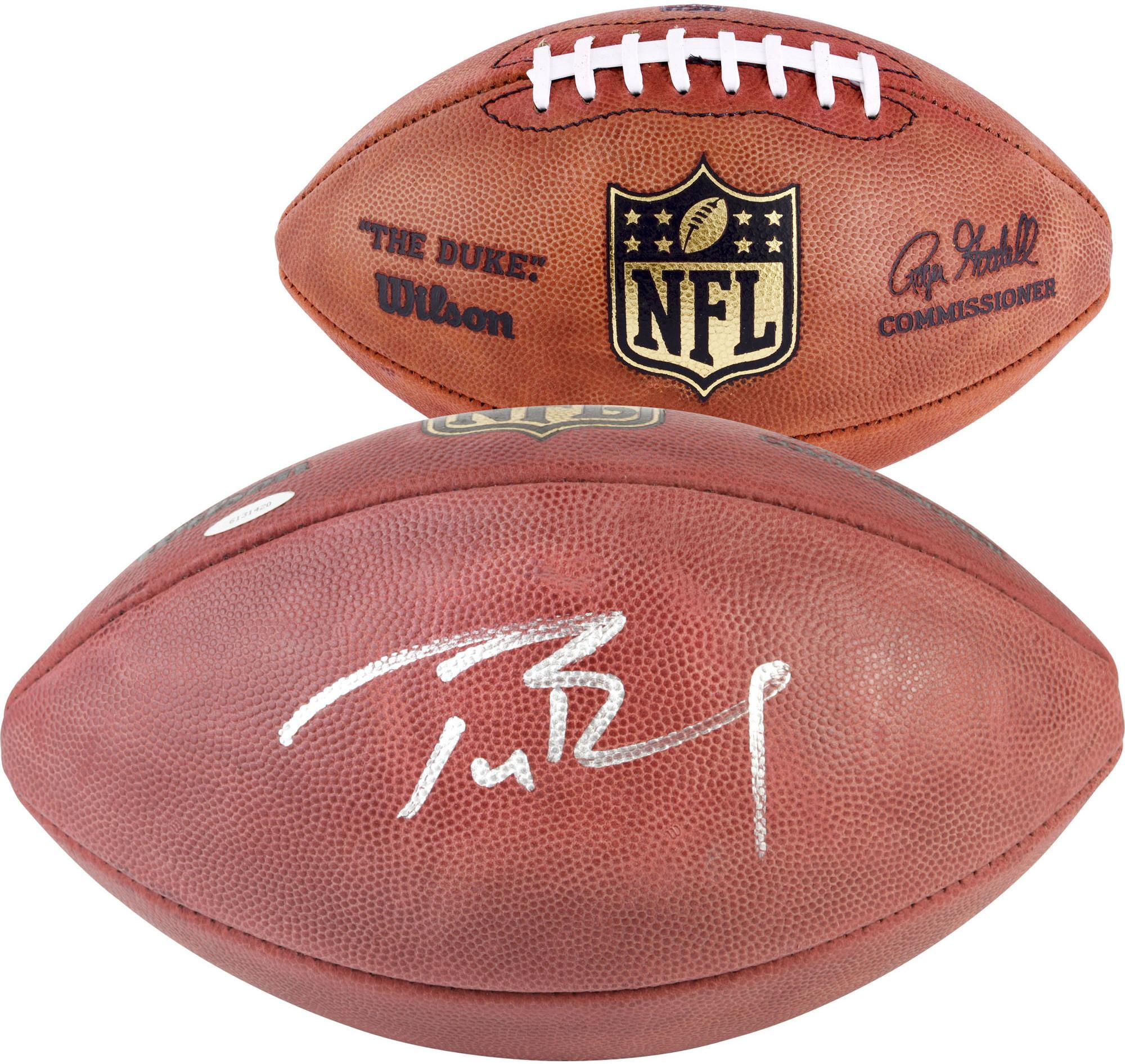 tom brady autographed football