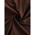 thumbnail image 5 of Women's Brown Satin Mock Neck Long Sleeve Mini Dress Ruched Waist Lace Hem Bodycon Slim Fit Party Dress, 5 of 8