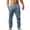 Dark Blue, variant on JHLZHS Pants for Men Relaxed Fit Jeans Men's Elastic Pants Solid Color Breathable Linen Loose Casual Pants Sweatpants for Men Open Bottom Baggy Mens Khaki Dress Pants